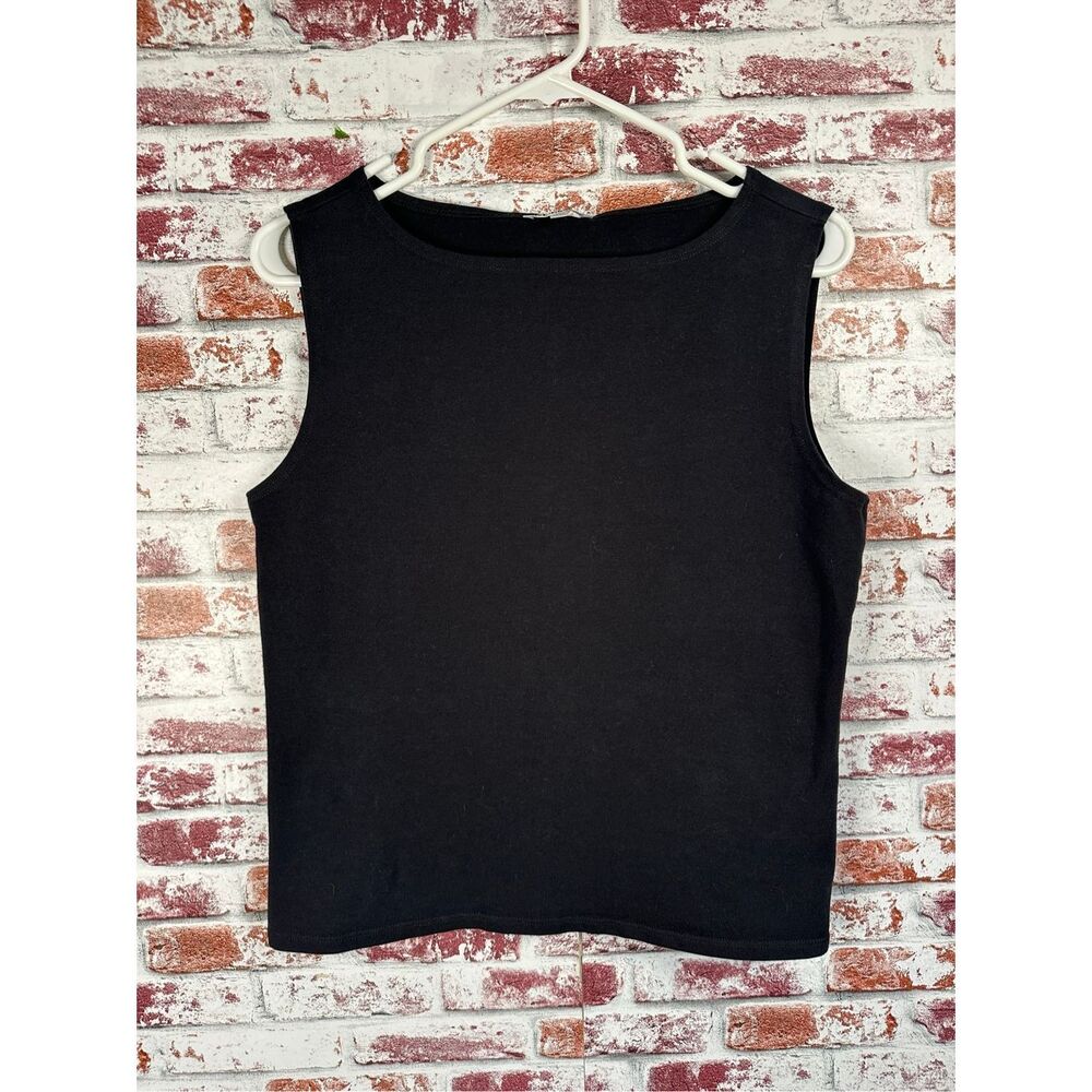Reformation Dusk Boat Neck Top Sleeveless Black Sz XL